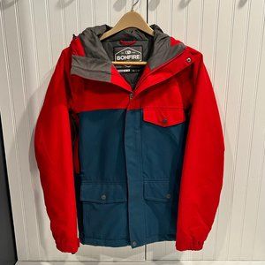 Bonfire Insulated Ski/Snowboard Jacket -Mens XS Red/Blue Colorblock